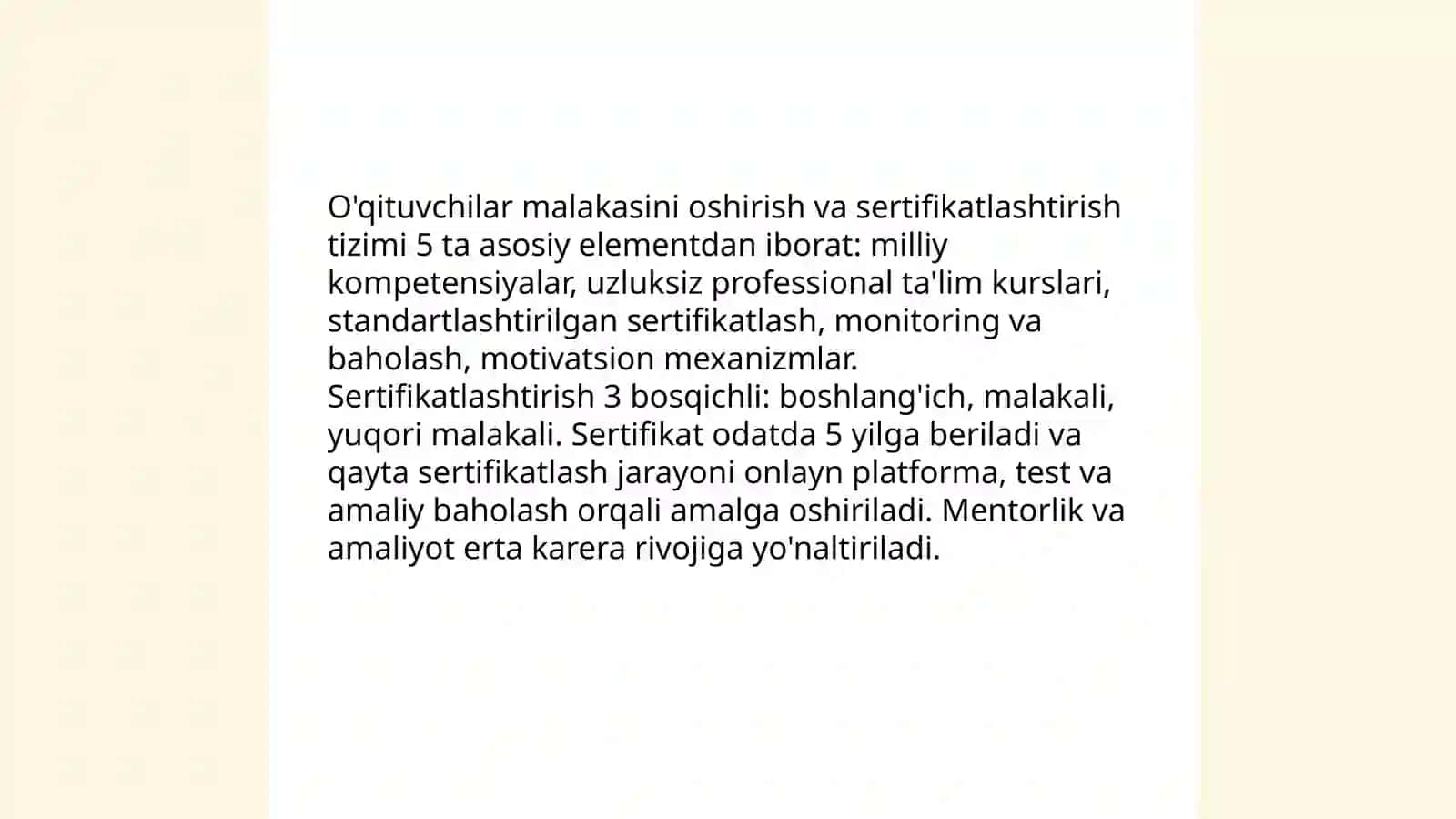 O'zbekistob Respublikasida ta’lim tizimida yangi islohotlarning amalga oshirilishi 4