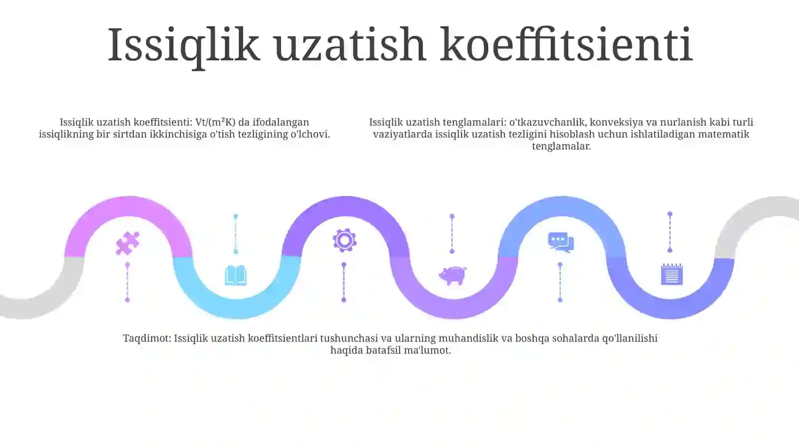 Issiqlik Almashinuvi Tenglamalari Taqdimot 4