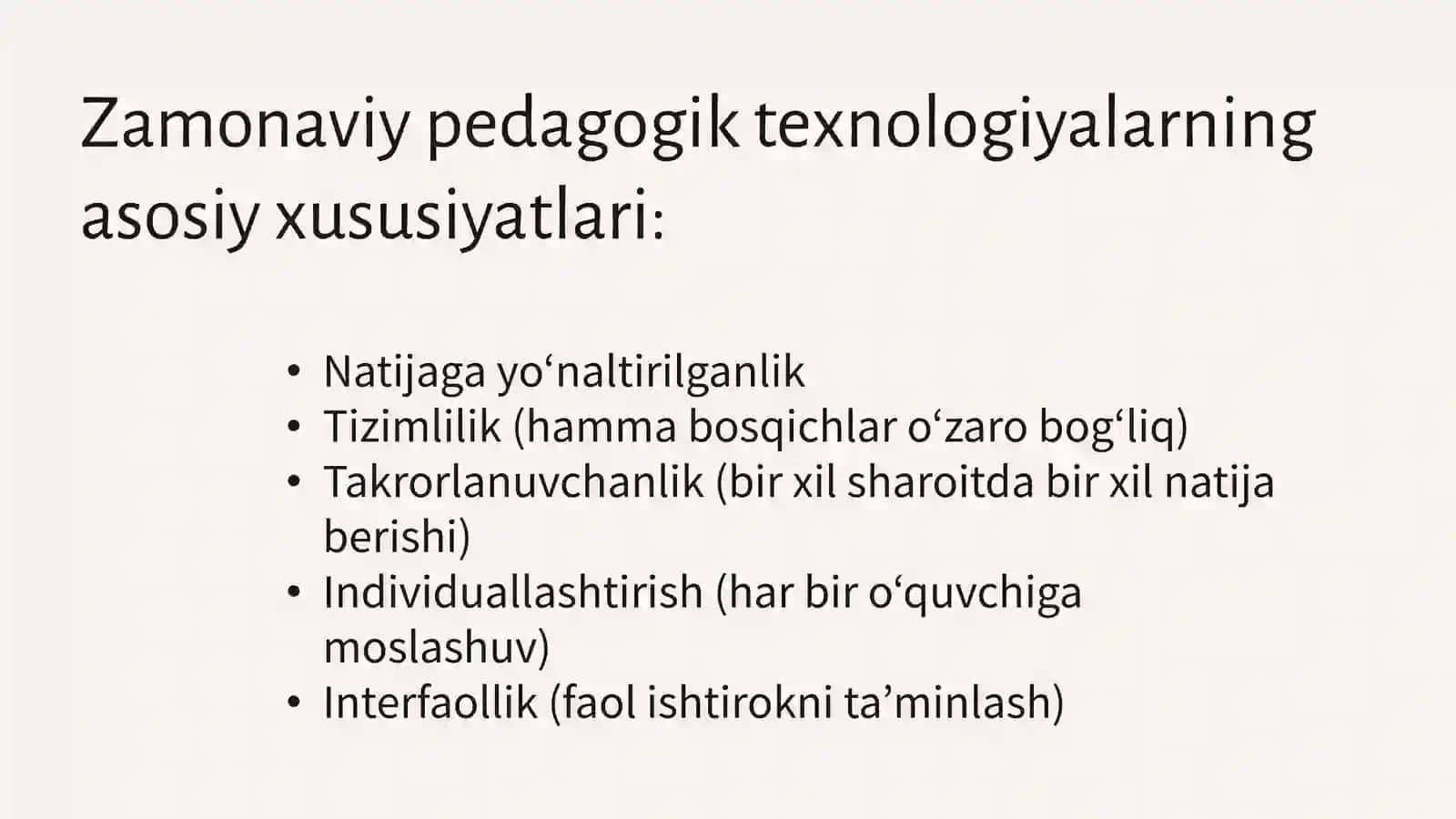 O‘quv jarayonini tashkil etishda zamonaviy pedagogik texnologiyalar 4