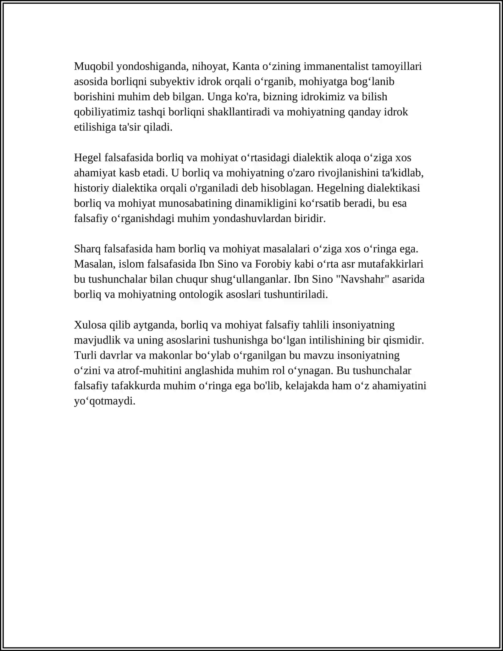 FALSAFA VA TABIIY ILMIY FANLARDA BORLIQNING MOHIYATIGA OID KONSEPSIYALAR 4