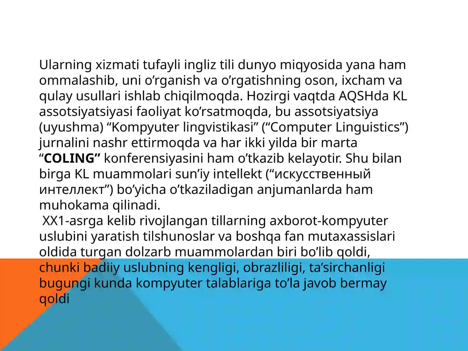 KОMPYUTЕR LINGVISTIKASINING KЕLGUSI VAZIFALARI 4