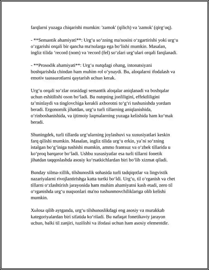 URG‘U VA UNING TURLARI 4