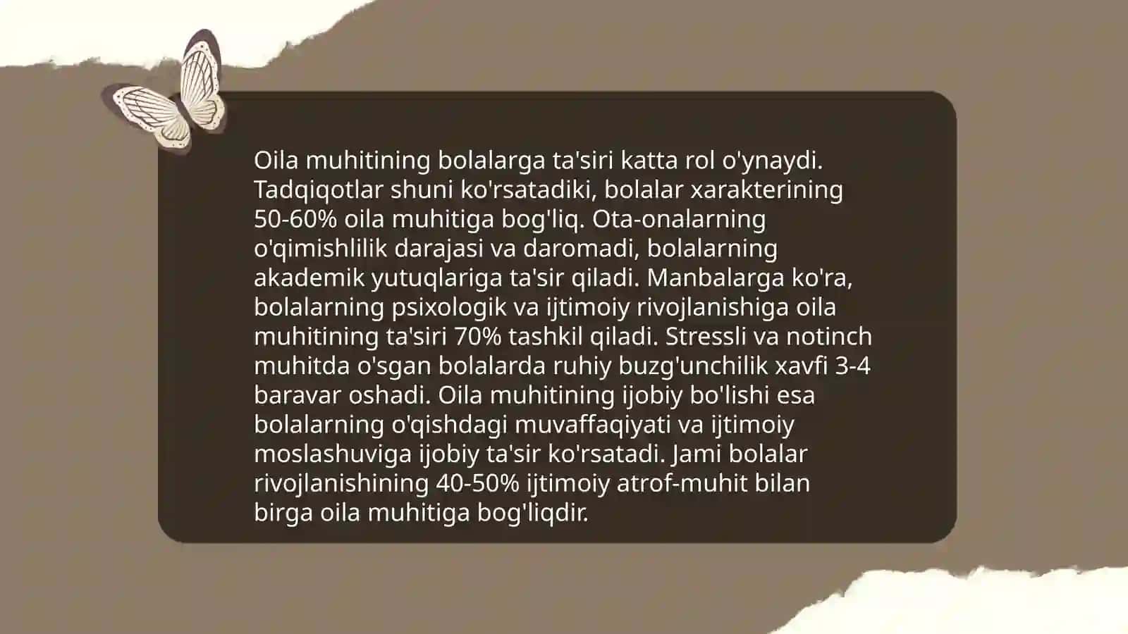 Shaxs emotsional sohasini rivojlantirishga ta`sir etuvchi omillar 4