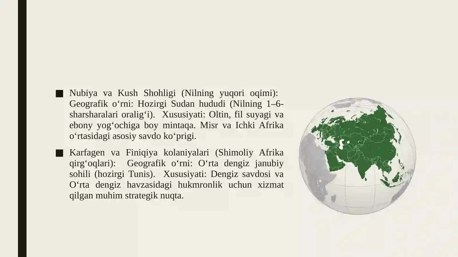 Yevroosiyo va Afrika sivilizatsiyalari hamda qabilalari tarixiy geografiyasi 4