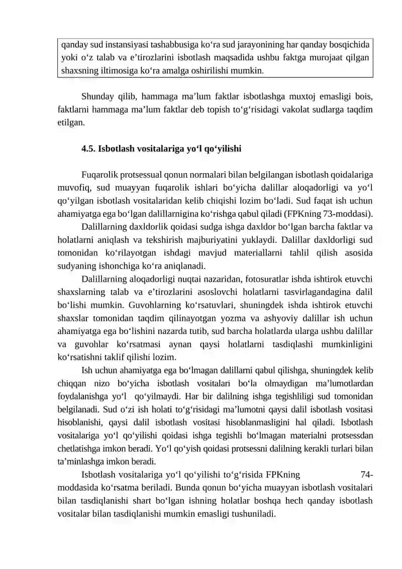Fuqarolik protsessida ISBOTLASH VA DALILLAR 4