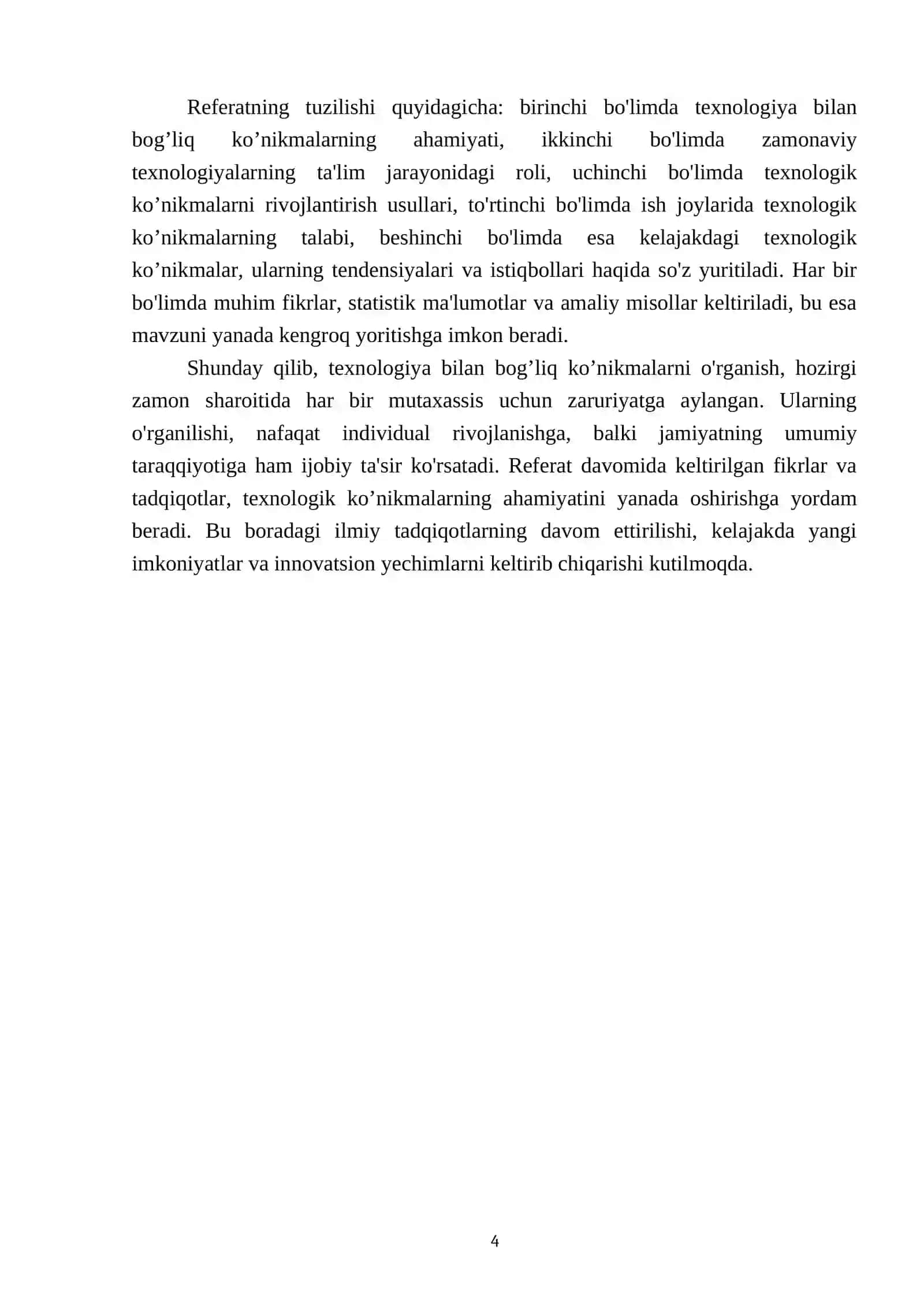 Texnologiya bilan bog’liq ko’nikmalar 4