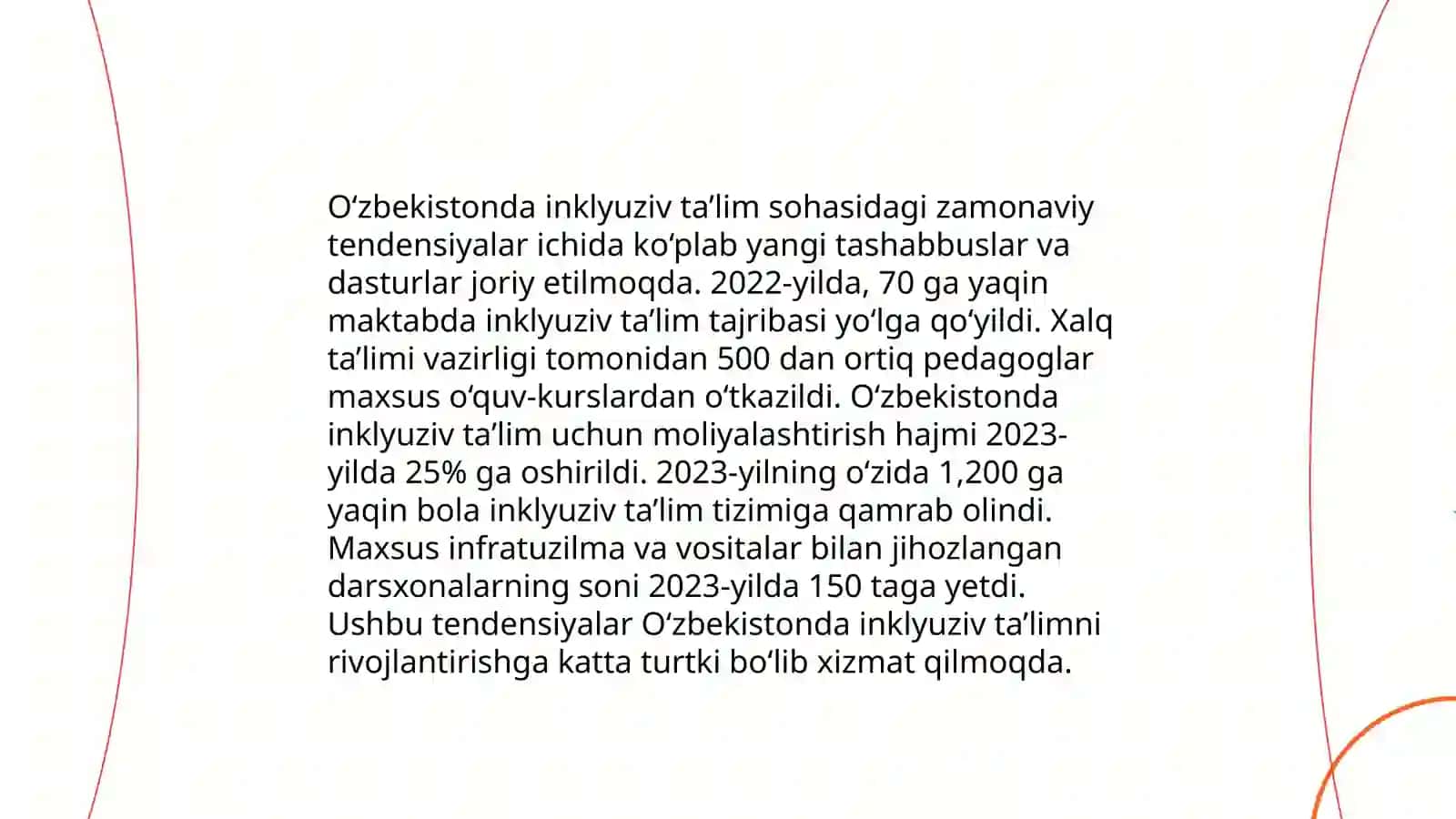 Oʻzbekistonda imkoniyati cheklangan bolalar uchun inklyuziv taʼlim 4