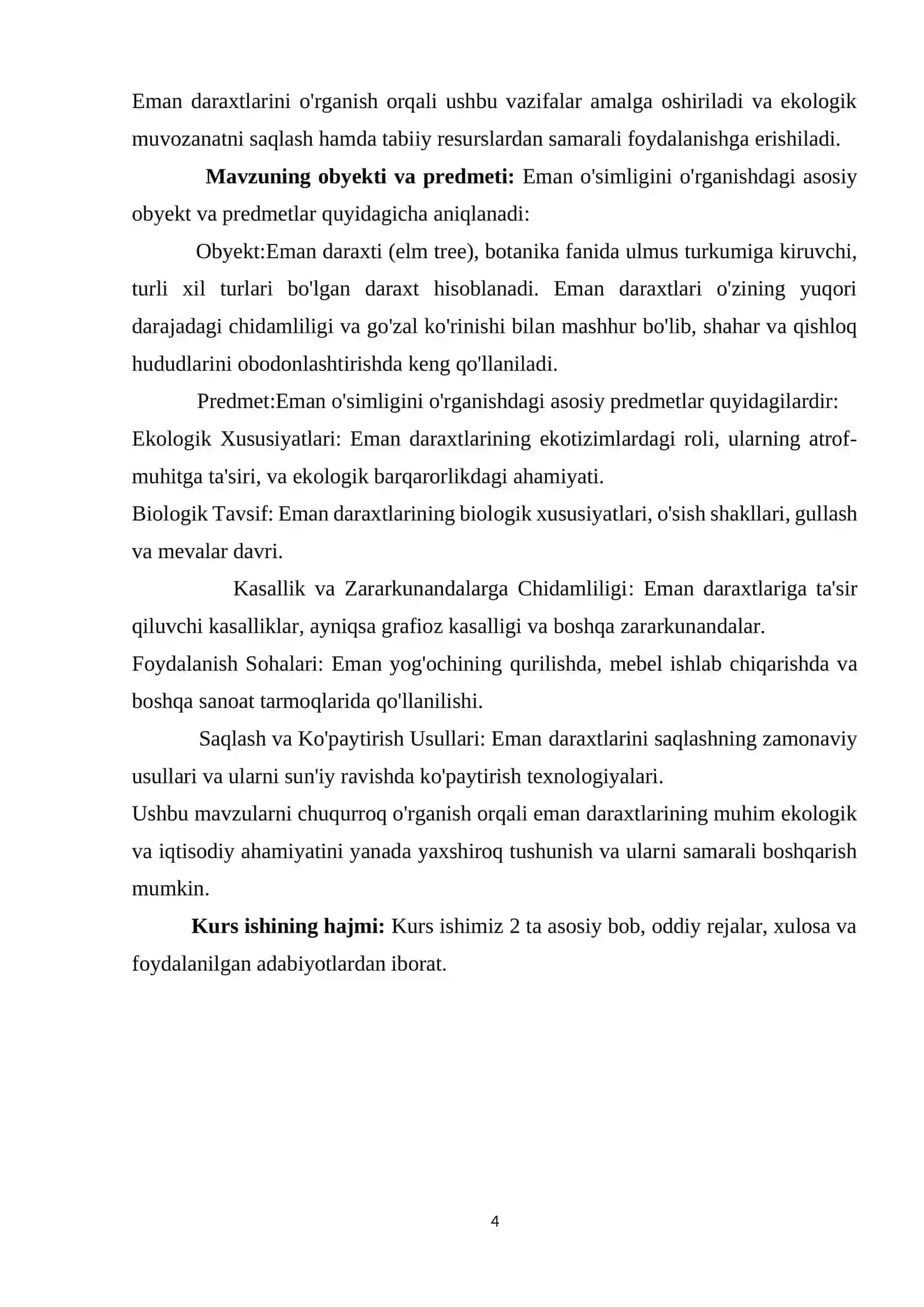 Eman o'simligi o'simligi bioekologiyasi va yetishtirish texnologiyasi 4