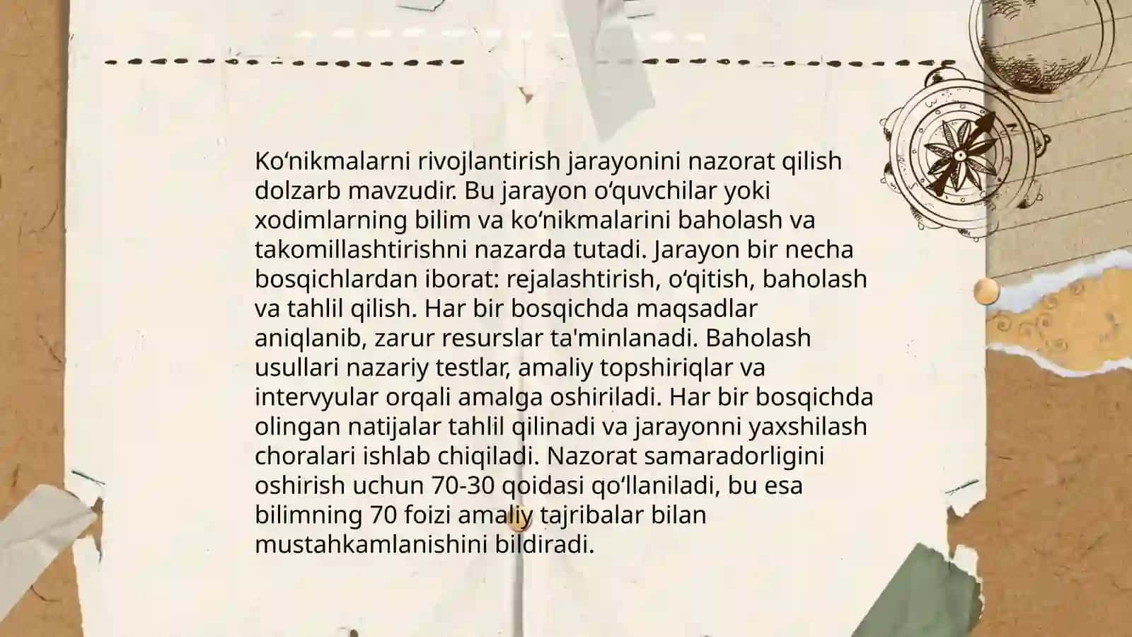 Pedagogik fanlarni o‘qitish jarayonida o‘quvchilarning bilim, ko'nikma va malakalarini tashxis etish 4