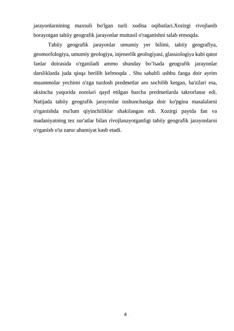 TABIIY GEOGRAFIK JARAYONLAR MAVZUSINI O’TISH METODIKASI 4