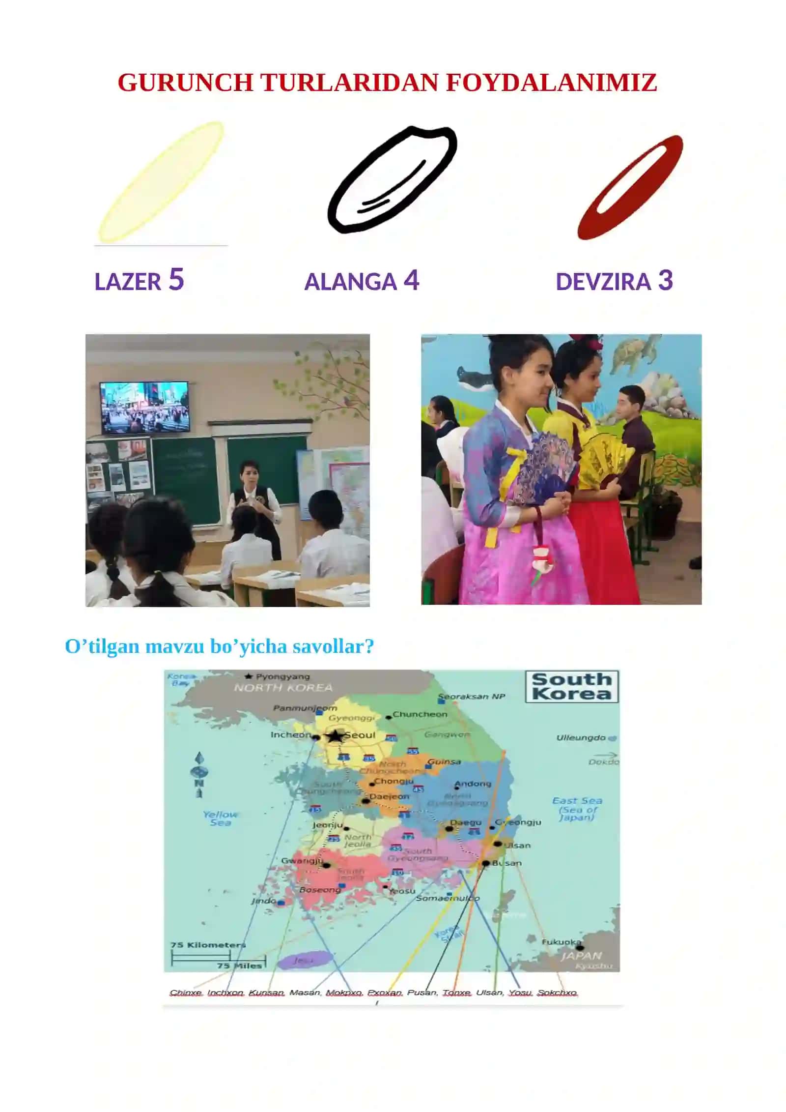9-sinf Geografiya fanidan Yaponiya mavzusida bir soatlik dars ishlanmasi 4