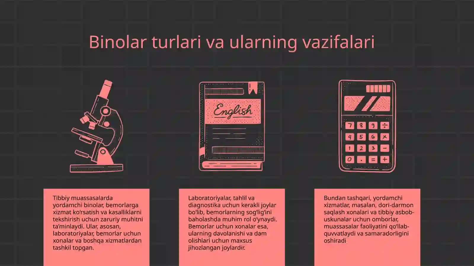 Tibbiy muassasalarda yordamchi binolarni loyihalash 4
