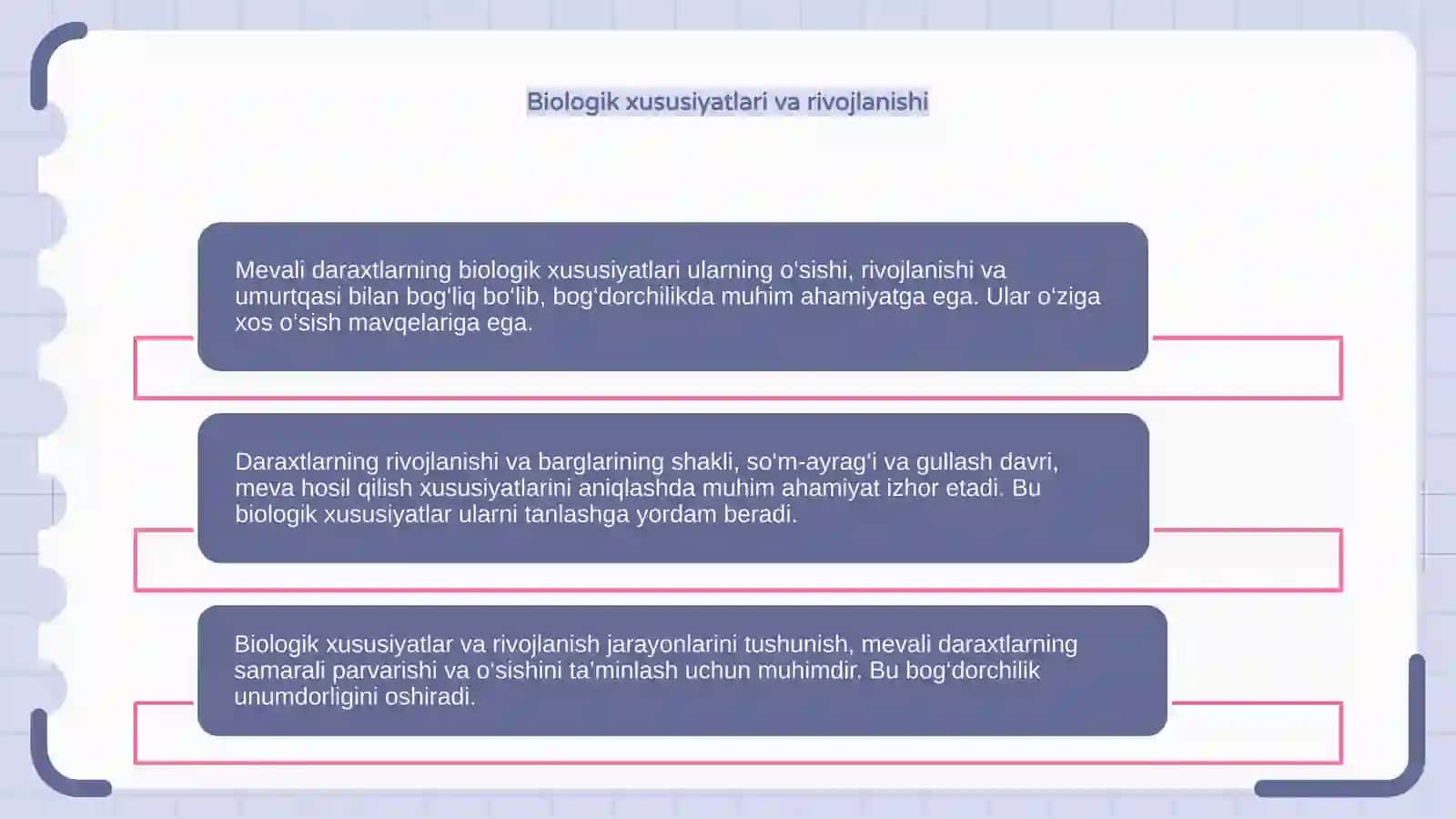 Mevali daraxtlarning biologik xususiyatlari va ularning bog'dorchilikdagi ahamiyati 4