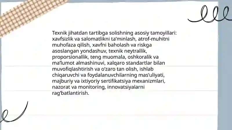 Texnik jihatdan tartibga solishning qonuniy asoslari 4
