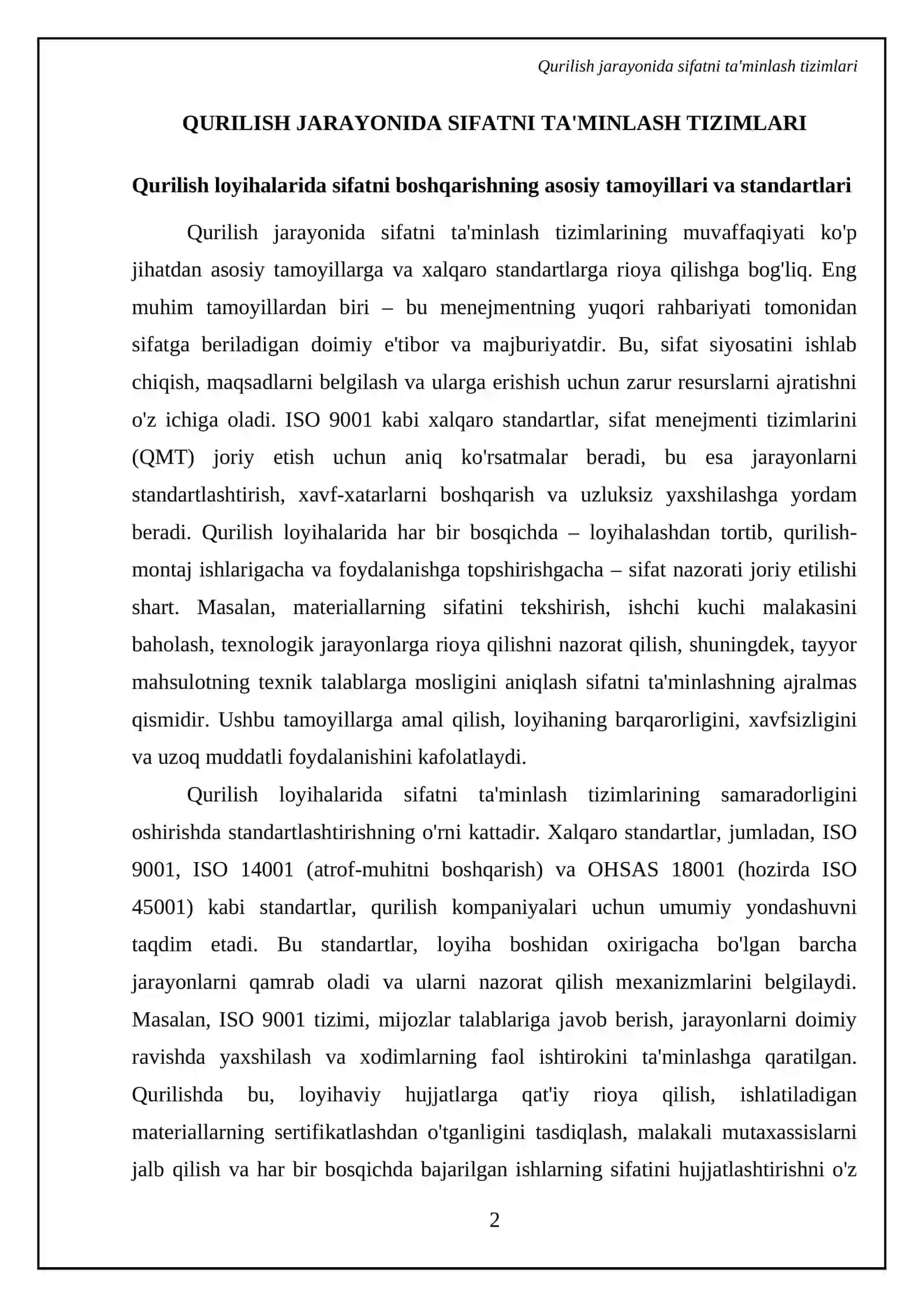 Qurilishda sifatni boshqarish va nazorat qilish 4