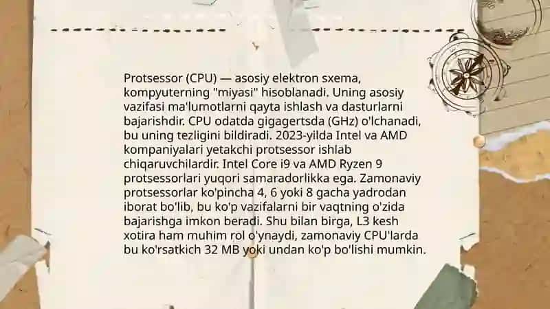 Kompyuterning asosiy va qoʻshimcha qurilmalari 4