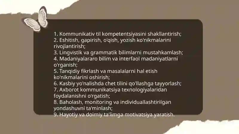 Chet tili oʻqitishning maqsad va vazifalari 4