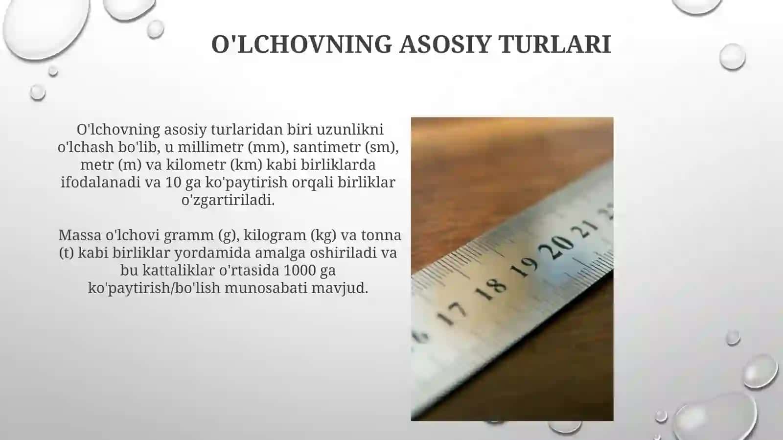 O'lchash usullari va turlari 4