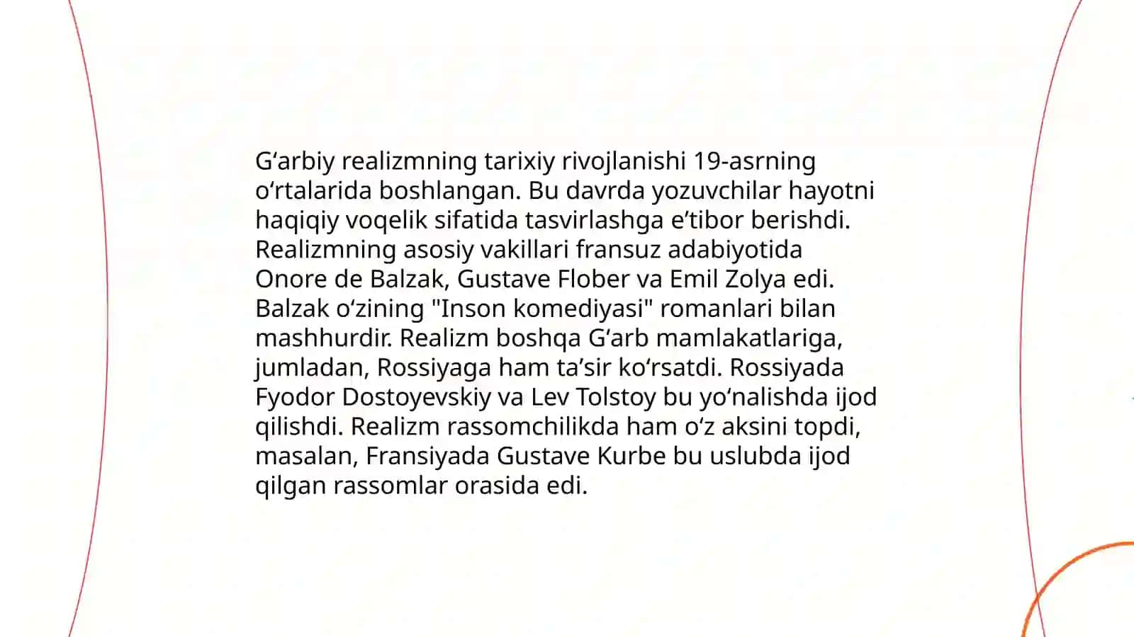 Gʻarbiy realistik adabiyoti 4