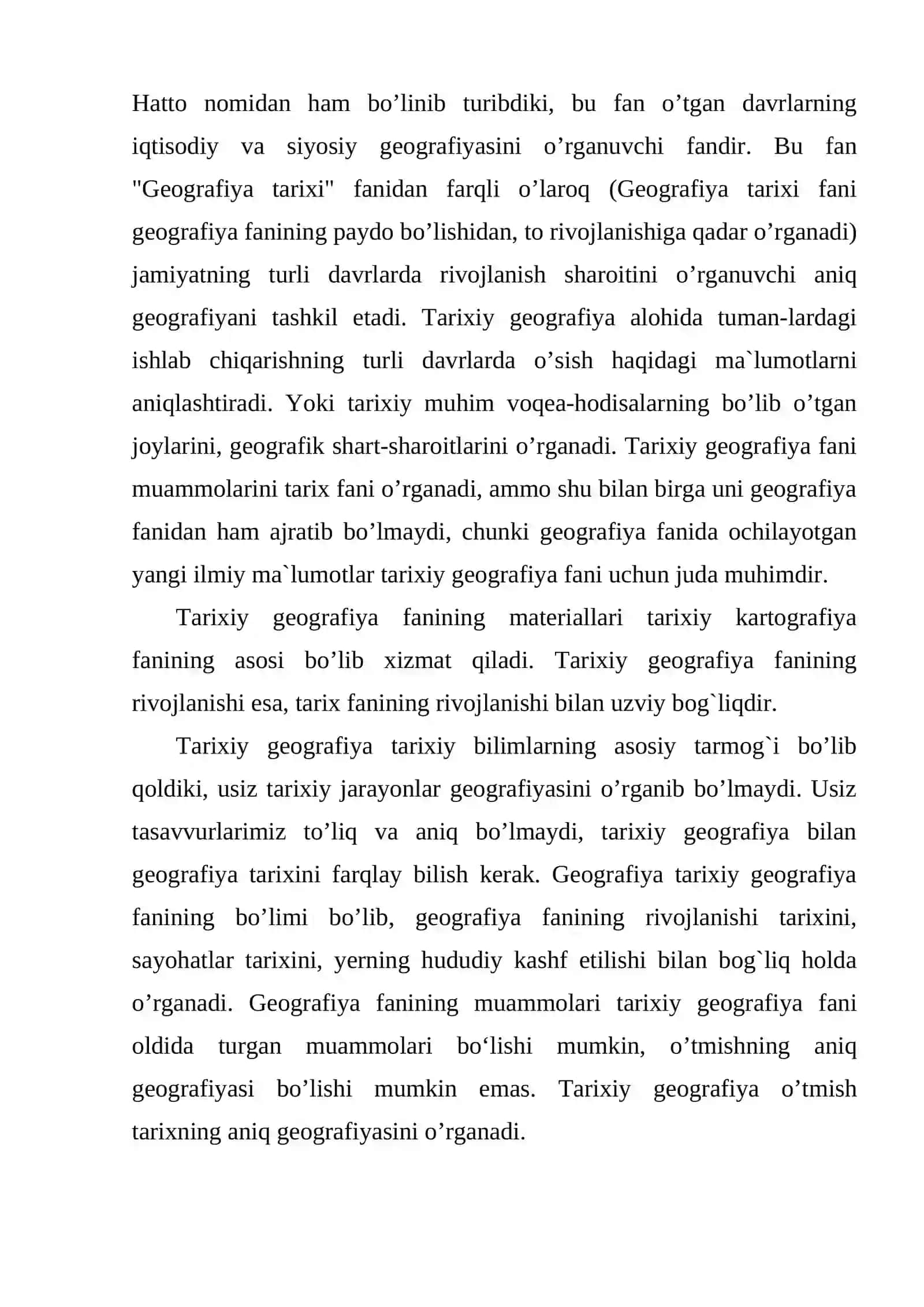 Tarixiy geografiya fanining predmeti vazifalari va asosiy bo’limlari 4