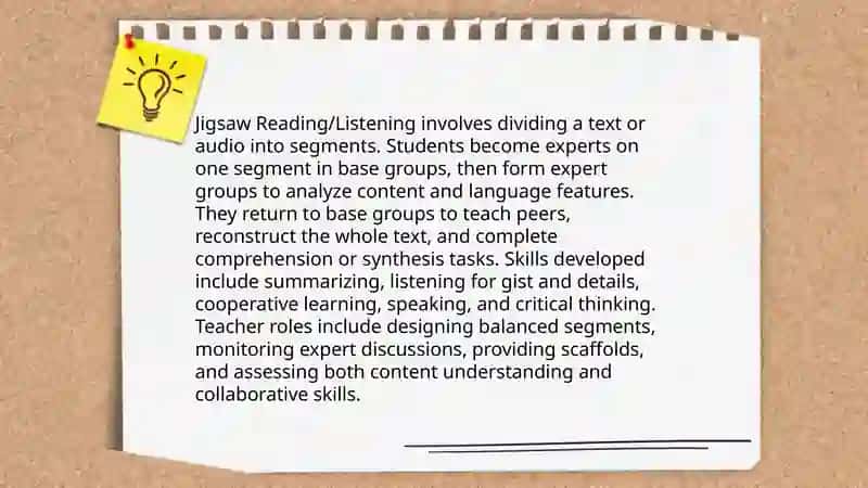 Classroom techniques and activities 4