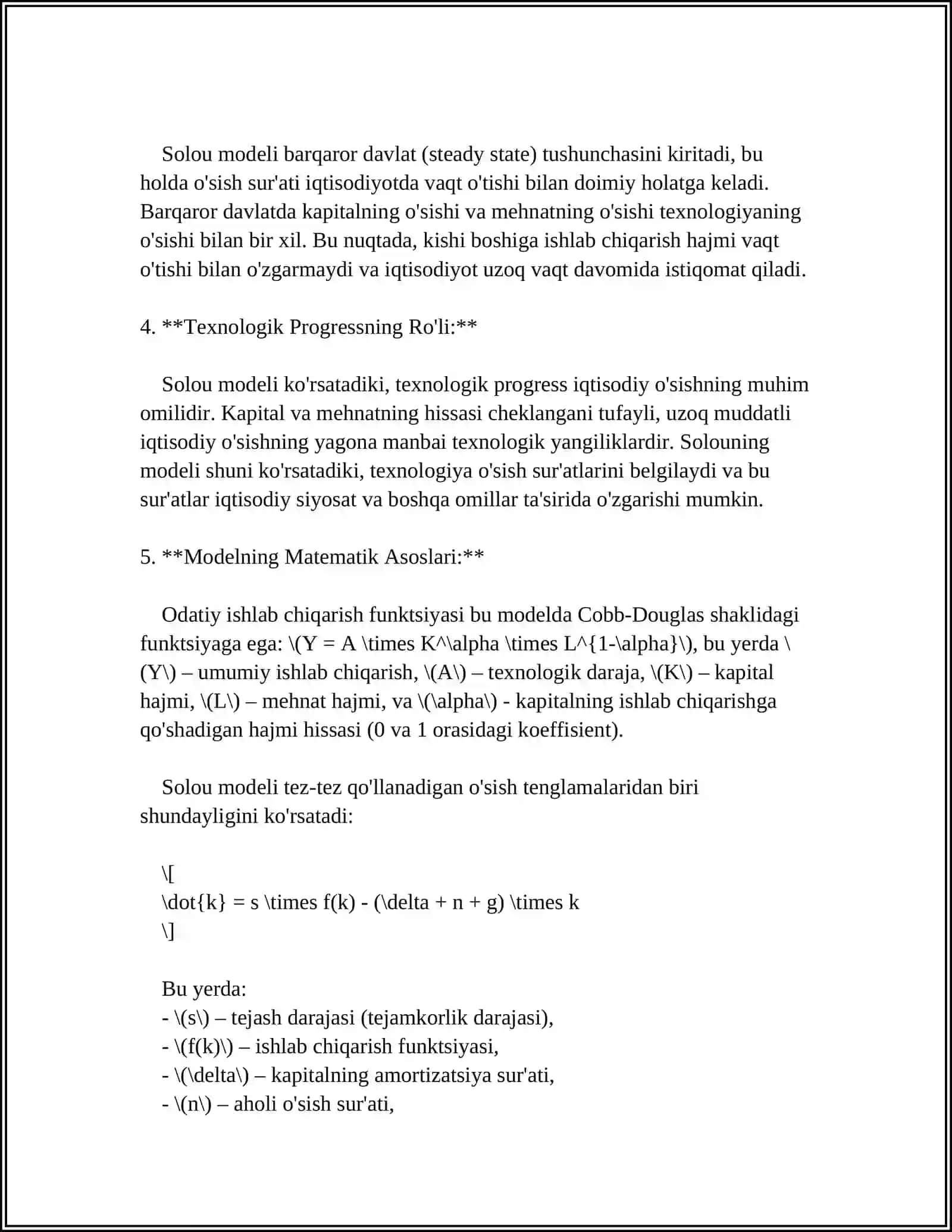 ROBERT SOLOUNING OʻSISH MODELI 4