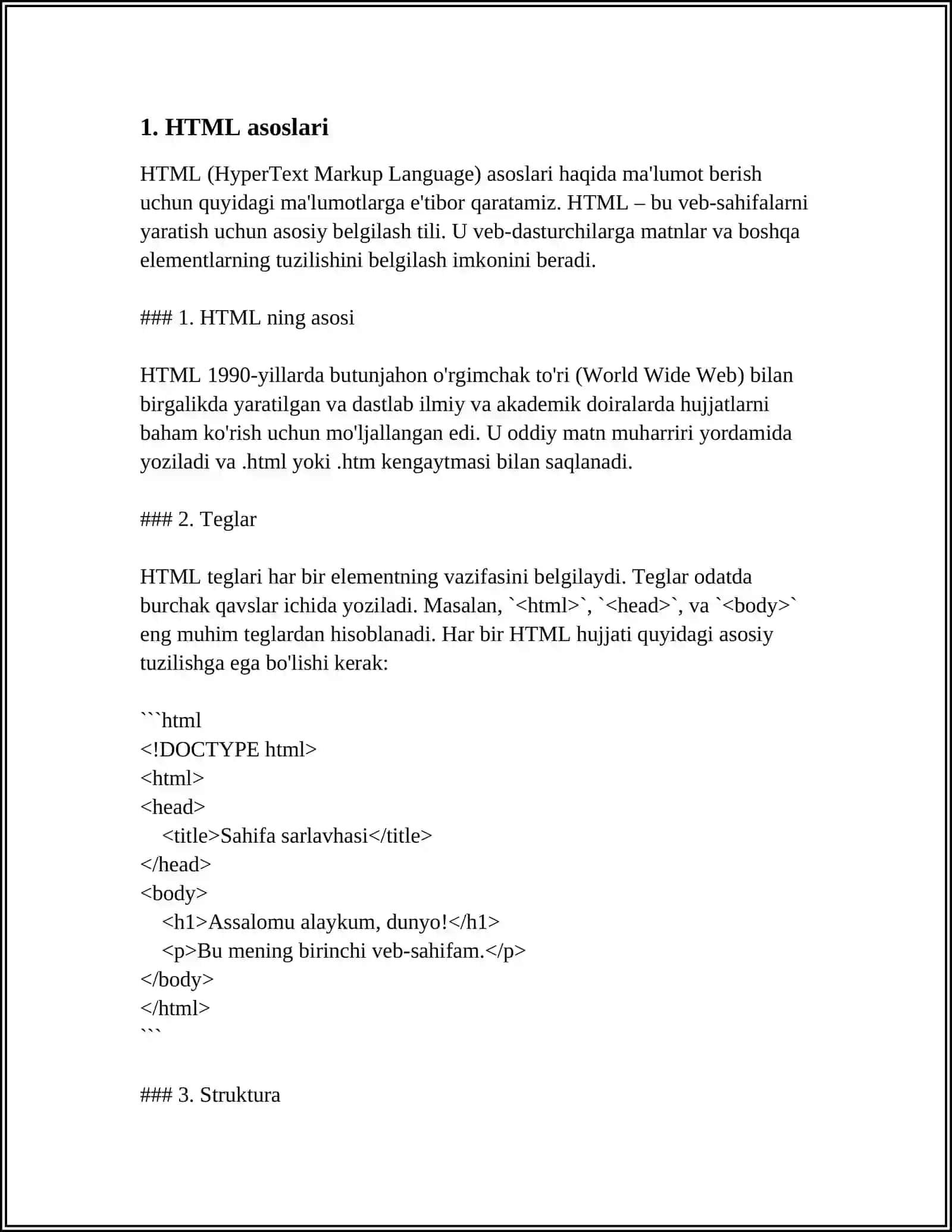 WEB SAHIFALARNI YARATISH DASTURLARI 4