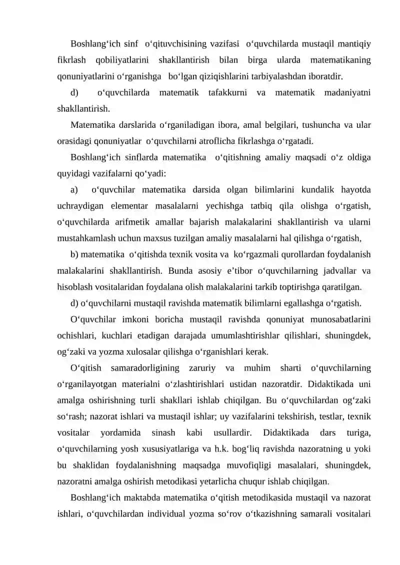Boshlang‘ich Matematika O‘qitish Metodikasi 4