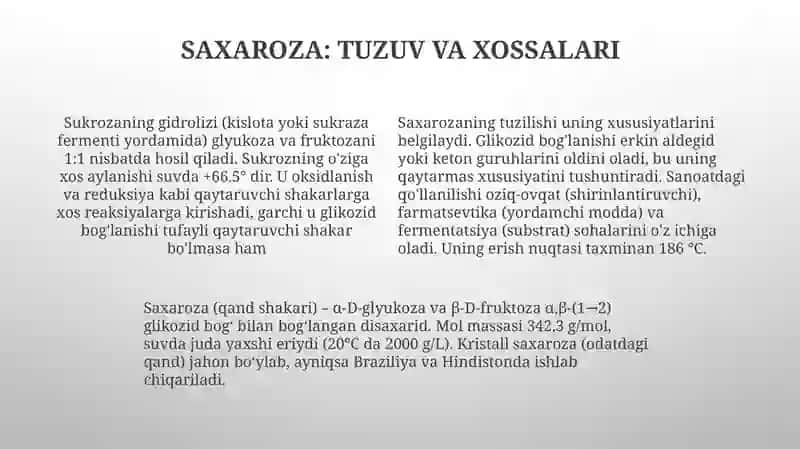 Disaxaridlarolinishivakimyoviyxossalari 4