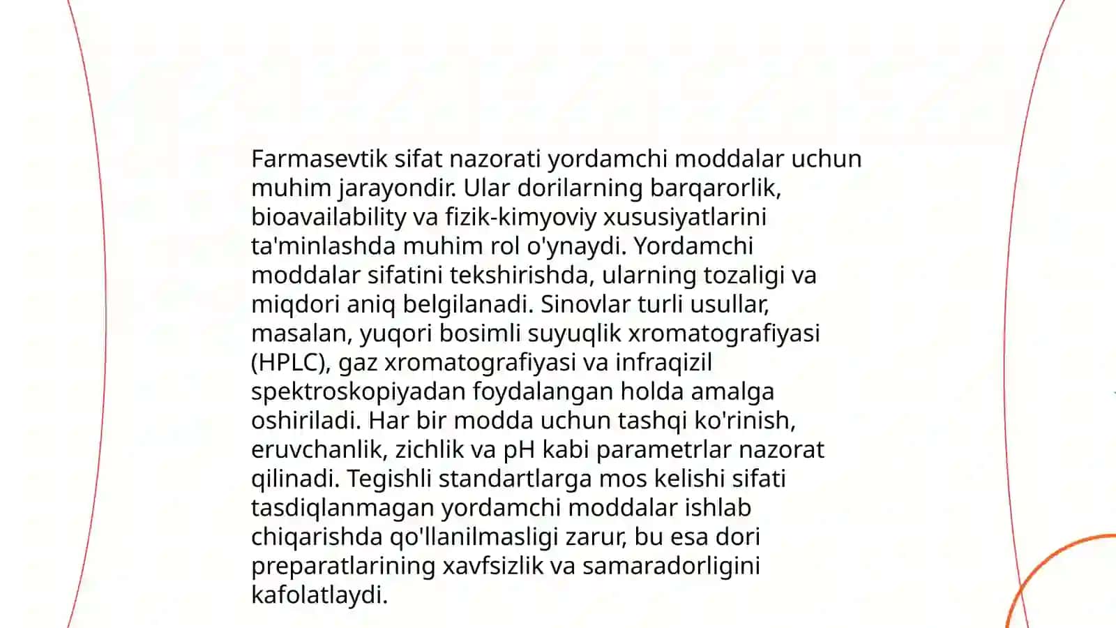 Tayyor dori vositalari ishlab chiqarishda ishlatiladigan yordamchi moddalar 4