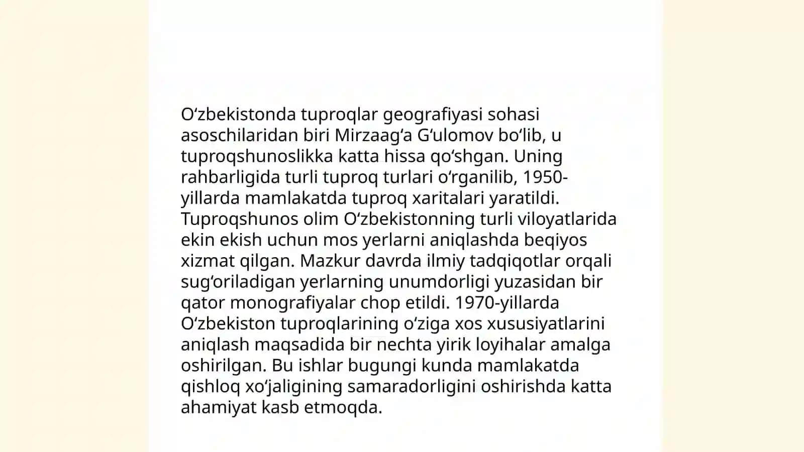O‘zbekistonda tuproqlar geografiyasi fanining rivojlanishi 4