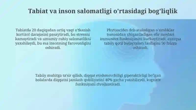 Inson rivojlanishida tabiatning roli 4