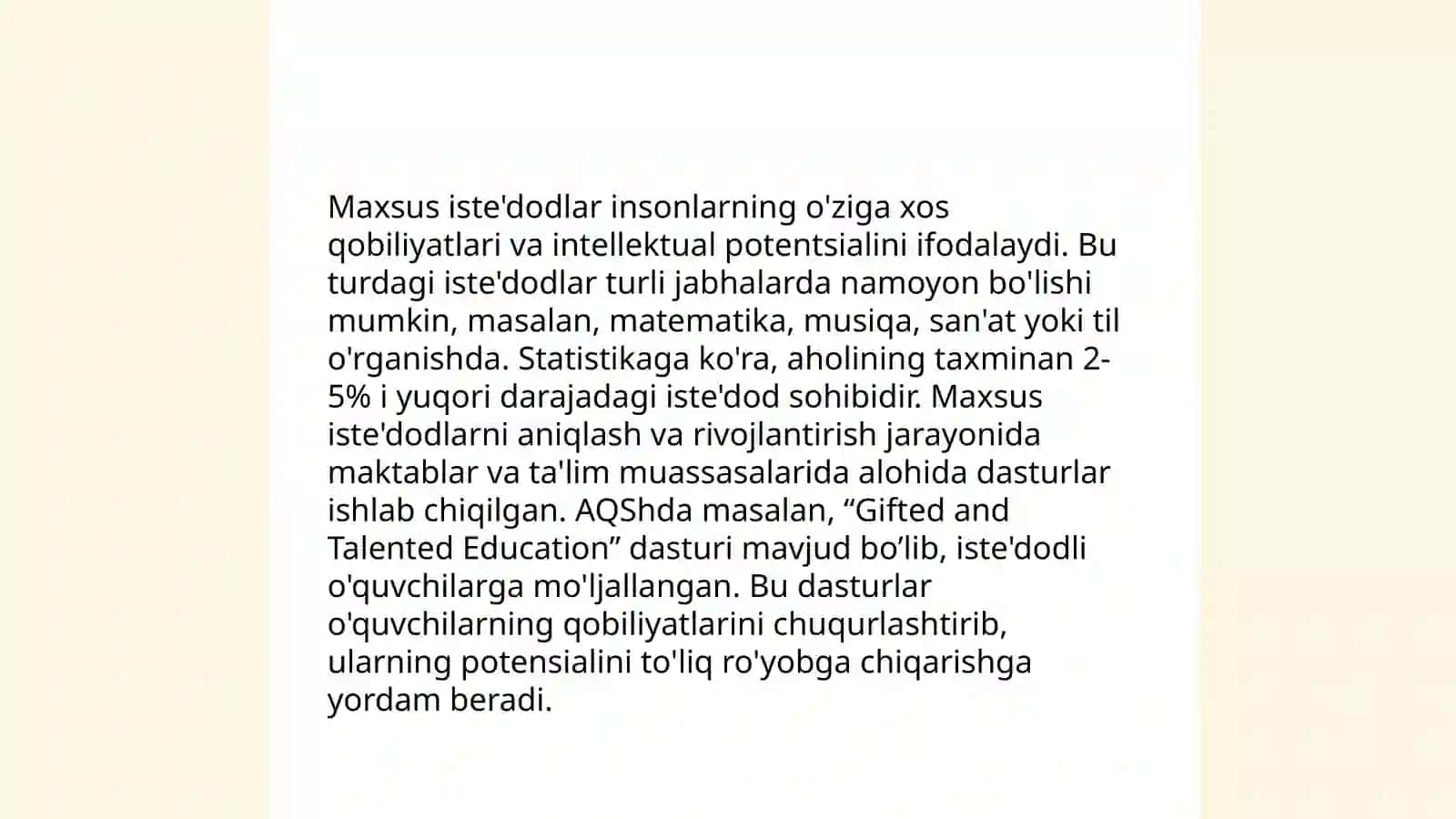 Umumiy va maxsus qobiliyatlar 4