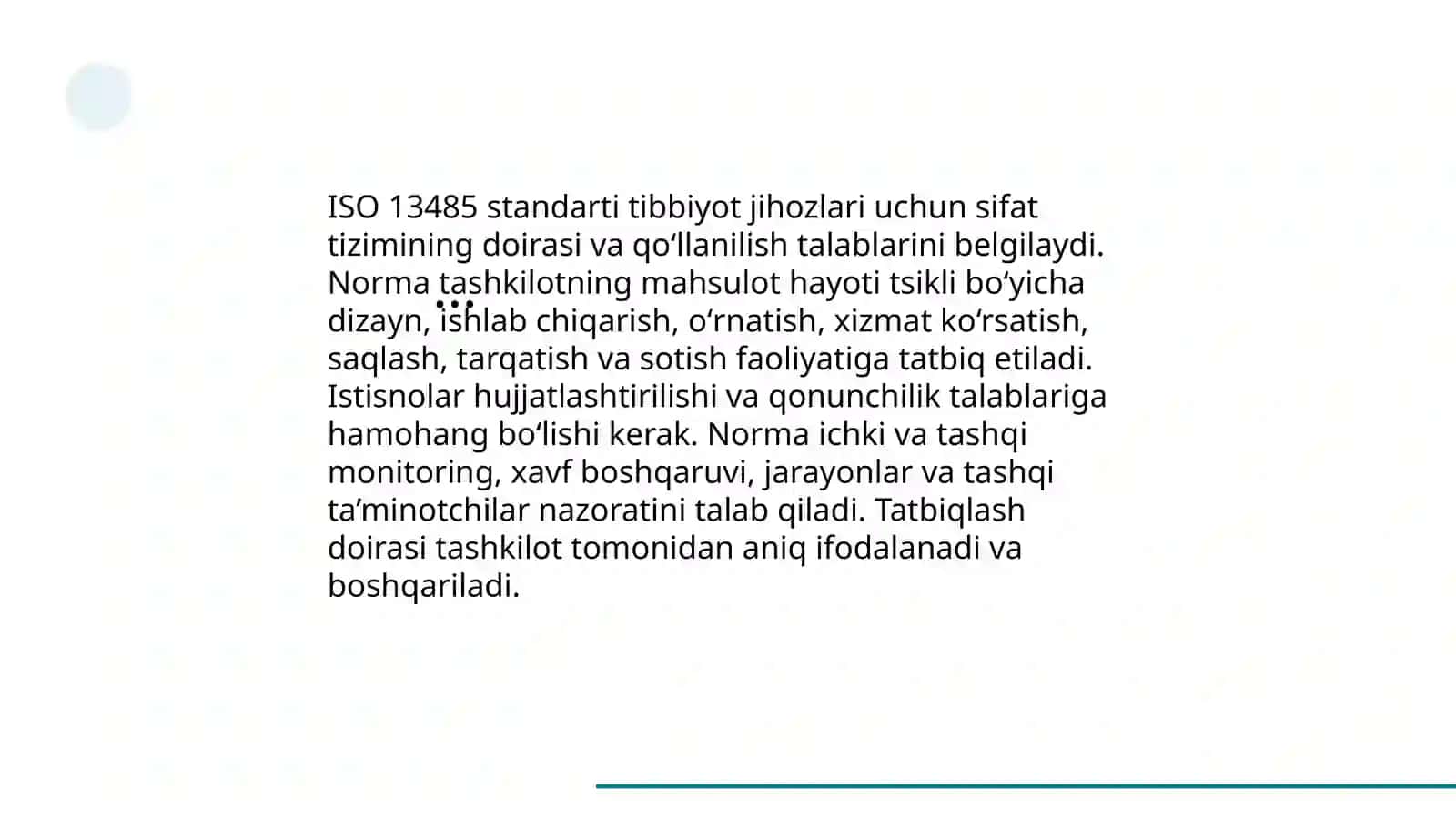 Tibbiyot jihozlari uchun sifat tizimi 4