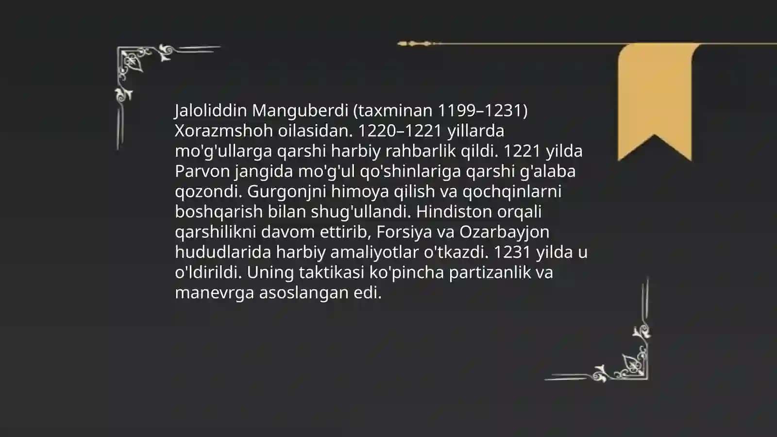 Jaloliddin Manguberdi vatan himoyachisi 4