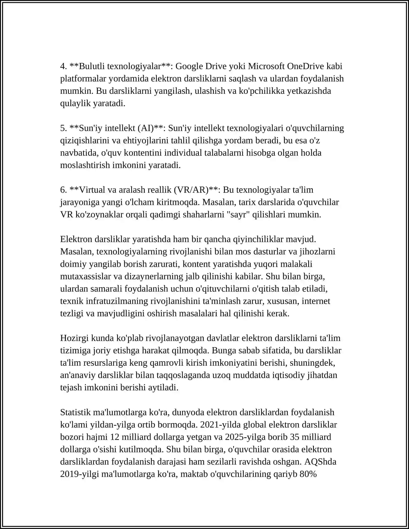 ADABIYOT DARSLARIDA ELEKTRON DARSLIKLAR,METODIK QOʻLLANMALAR USTIDA ISHLASH YOʻLLARI 4