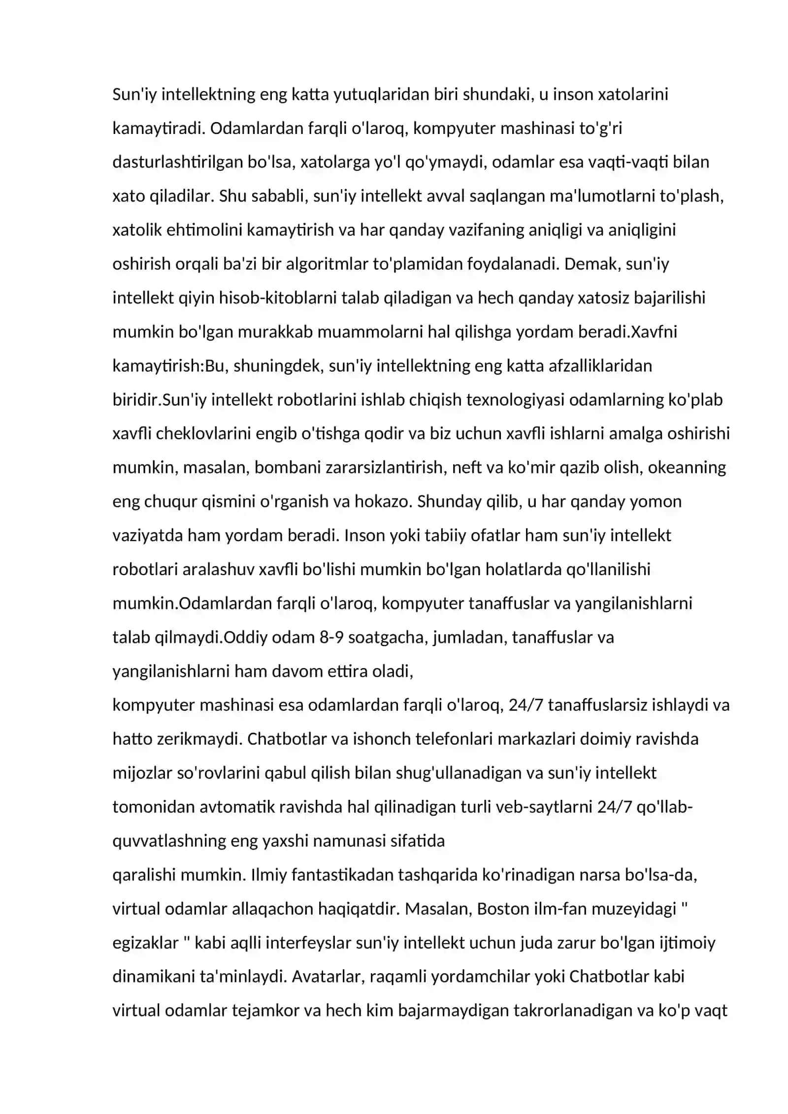FAN: AKADEMIK YOZUV TA'LIMDA SUN'IY INTELLEKTDAN FOYDALANISHNING IJOBIY VA SALBIY TOMONLARI 4