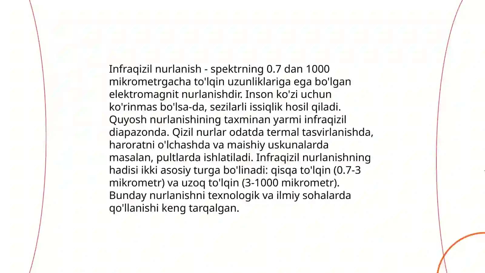 Yorugʻlikning spektr turlari.Fotokimyo asoslari Toshbadalova Marjona 4