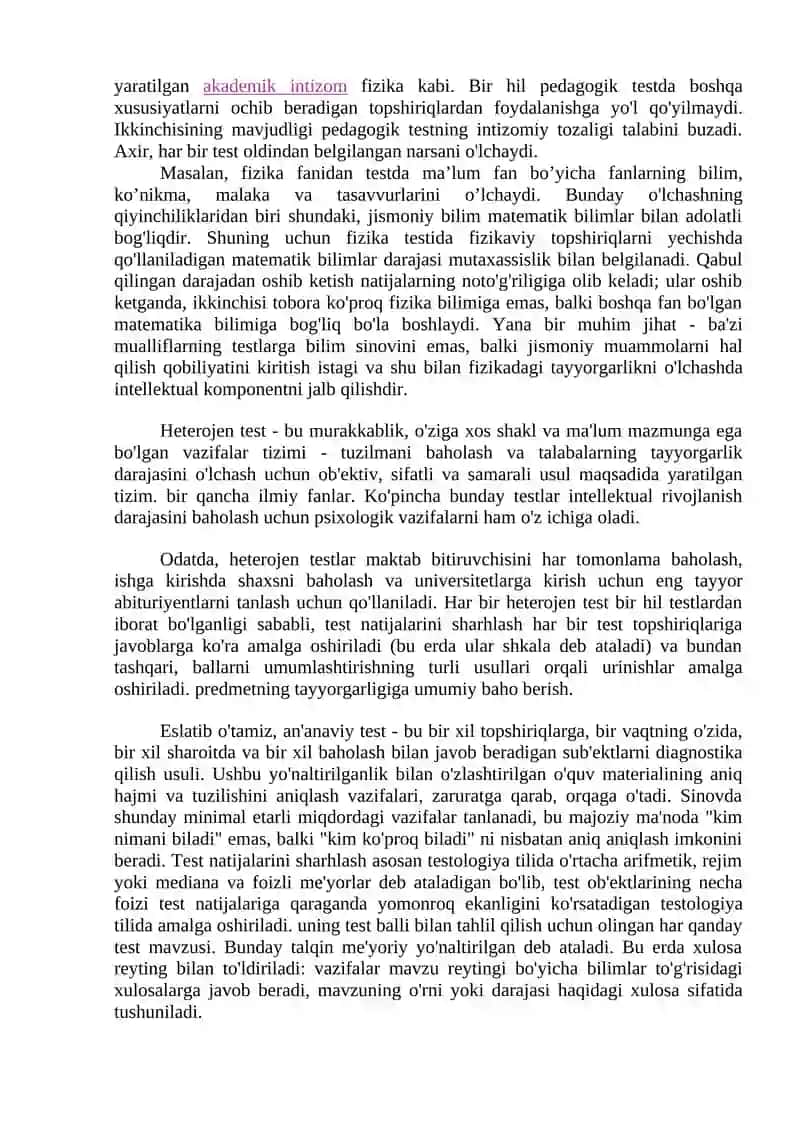 Pedagogik testlar va ularning turlari 4