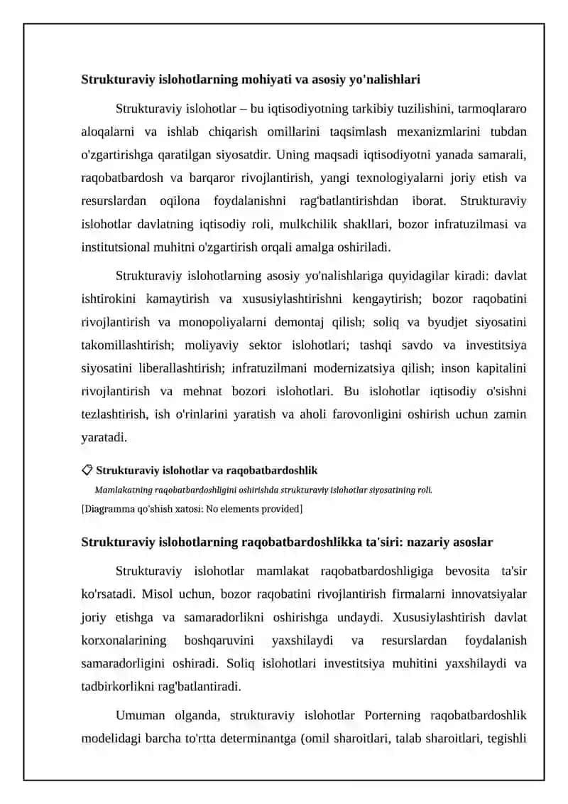 Mamlakat raqobat bardoshligini oshirishda tarkibiy ozgartirishlar siyosati 4