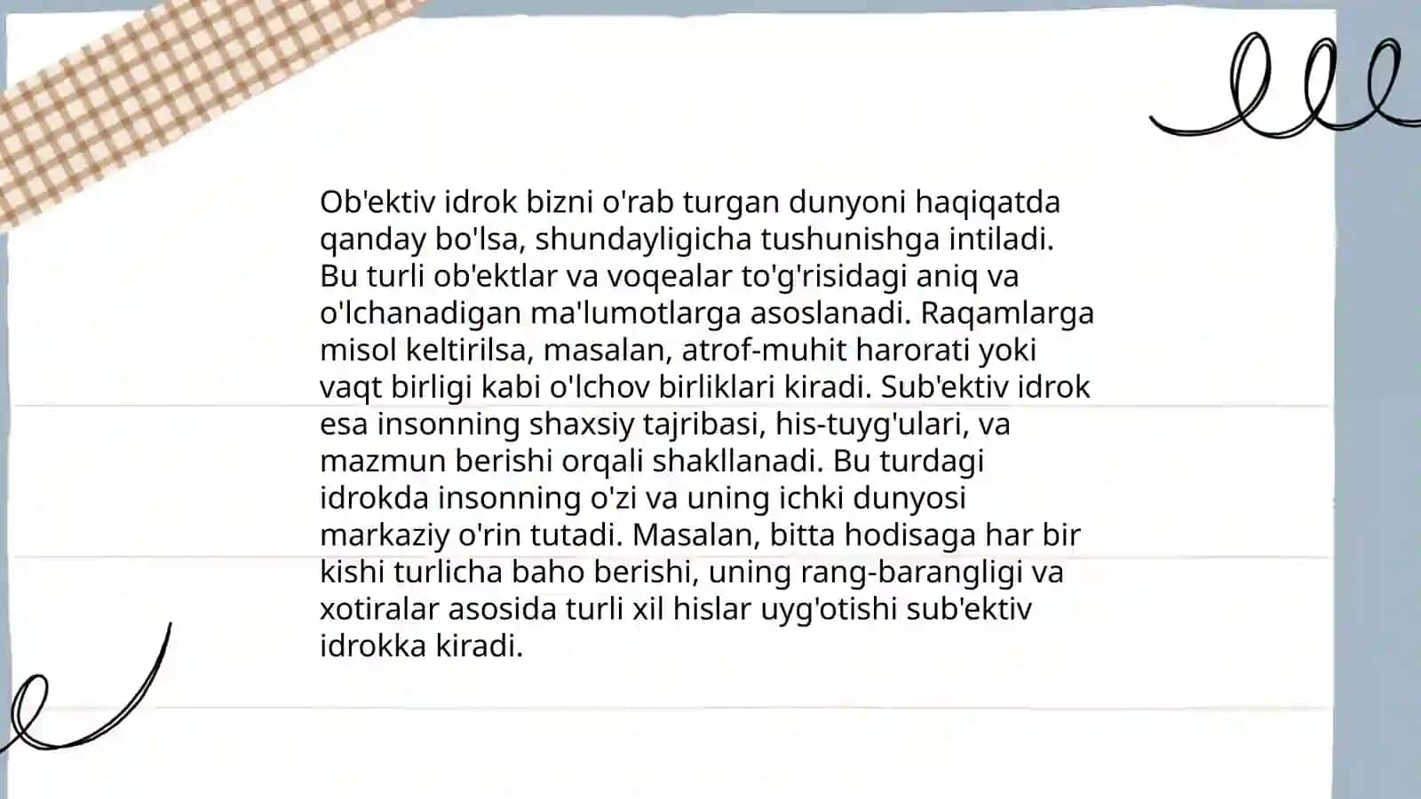 Idrok haqida tushuncha 4