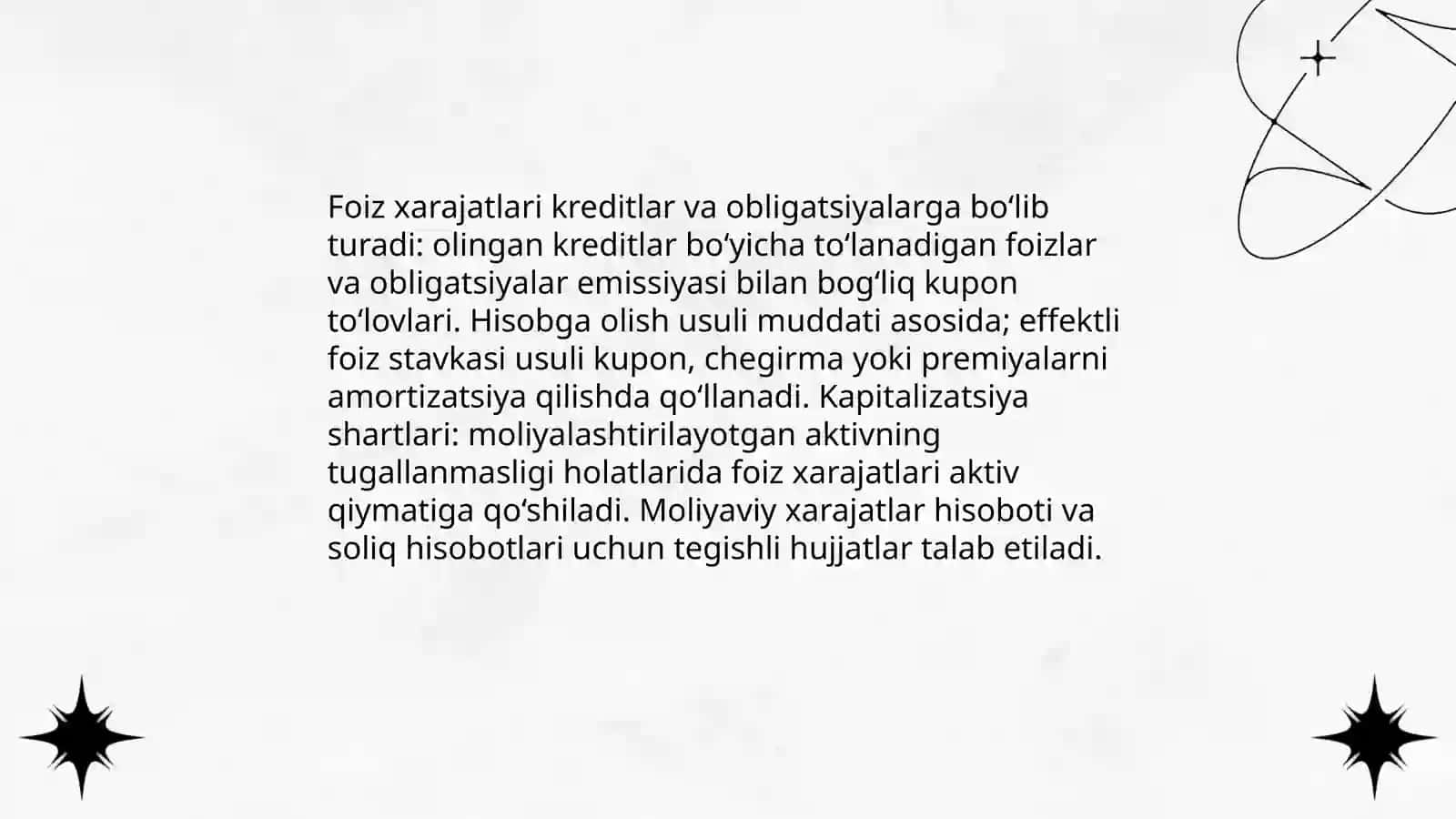 Moliyaviy faoliyat boyicha xarajatlarni hisobga olish 4