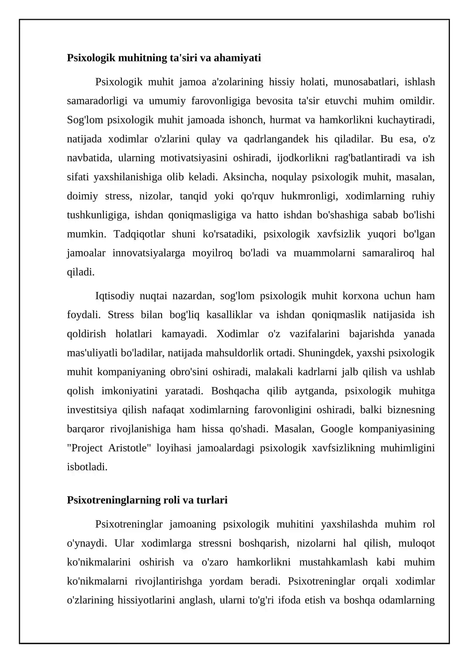 Mavzu: jamoadagi psixologik muhutini yashilashga qaratilgan psixotreninglar 4