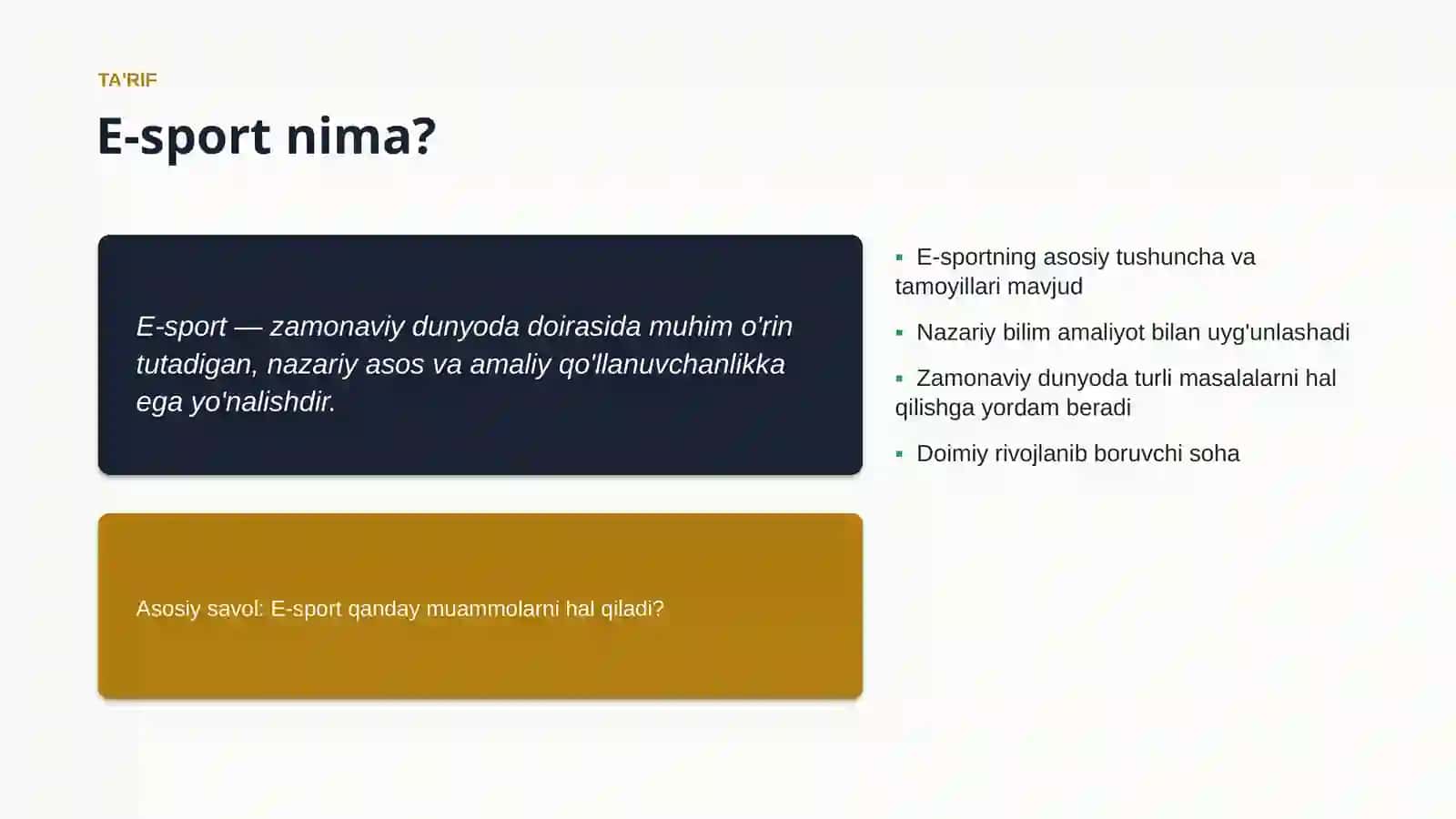 ZAMONAVIY DUNYODA 4