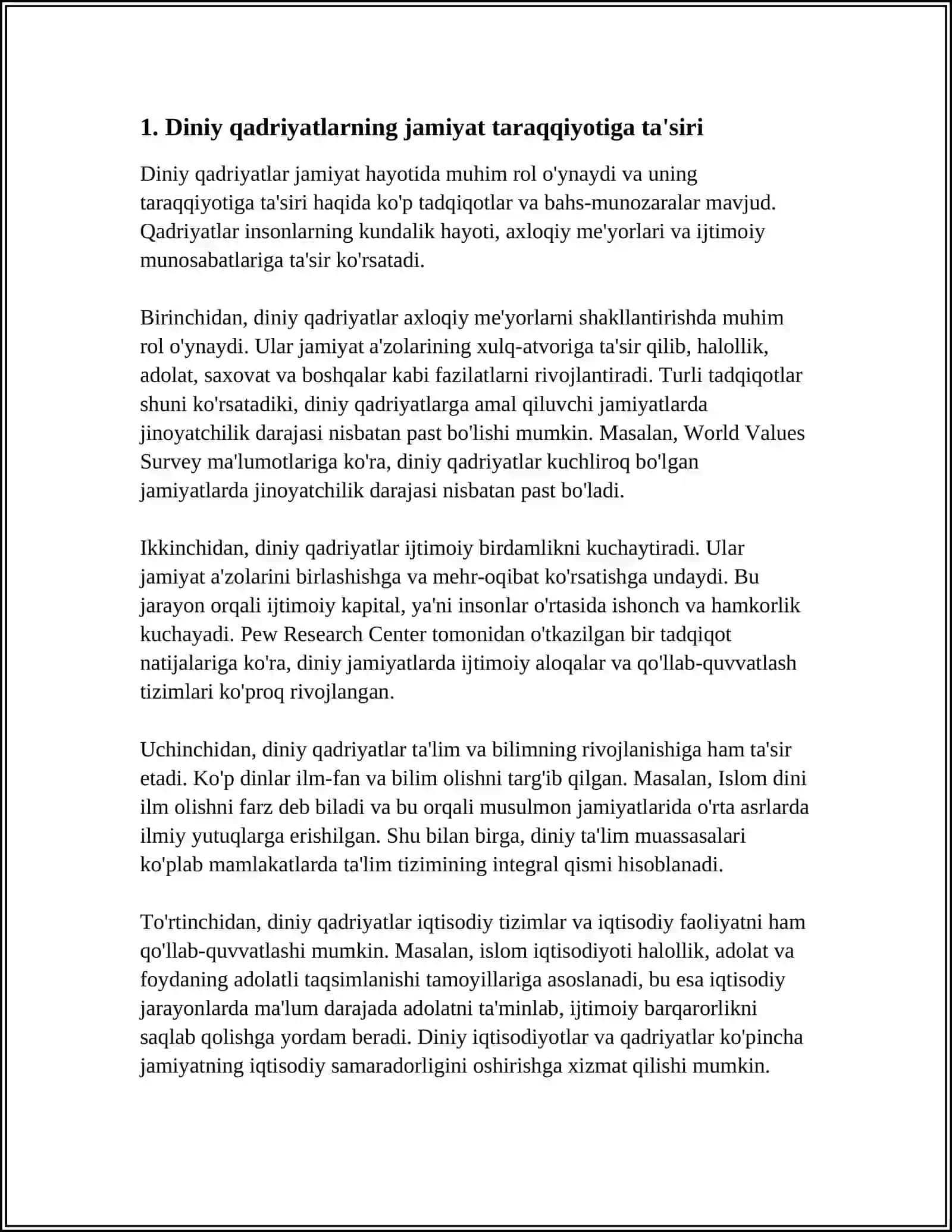 DINIY MADANIYAT AN'ANALARINING JAMIYAT TARAQQIYOTIGA TA'SIRI 4