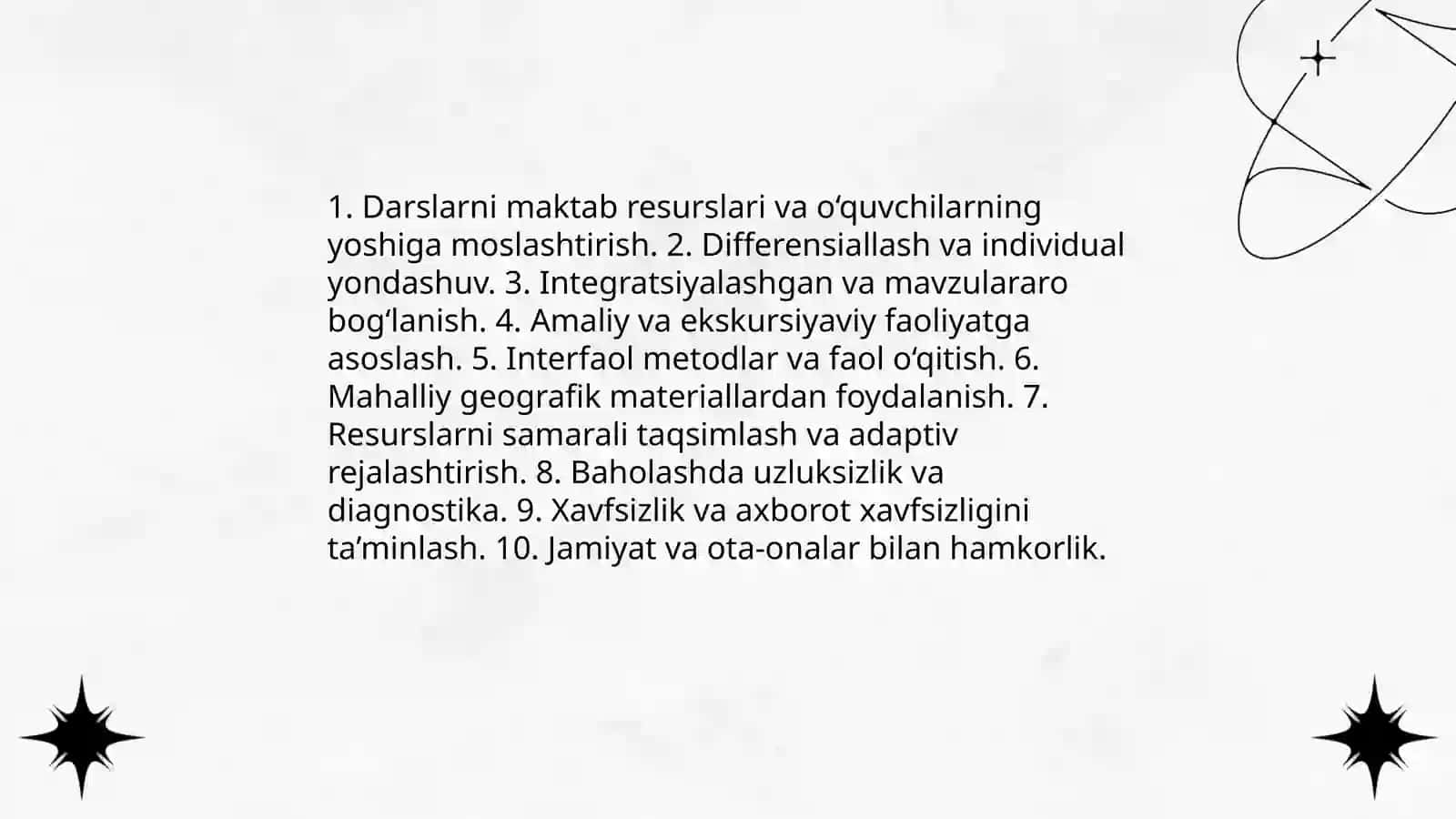 Oz komplektlangan maktablarda geografiya darslarini loyihalash 4