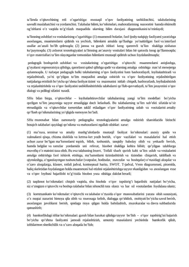 SOLIQ VA SOLIQQA TORTISH fanidan MUSTAQIL ISHLARNI BAJARISH BO’YICHA USLUBIY KO’RSATMA 4