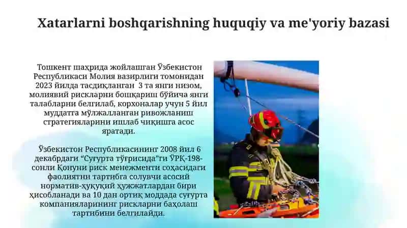 Xatarlarni aniqlash va tahlil qilish metodlari 4