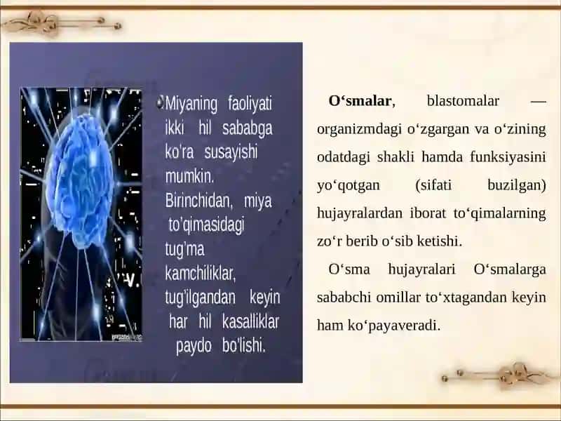 Xavfli o’smalarning paydo bo’lishida radiatsiyaning ta’siri 4