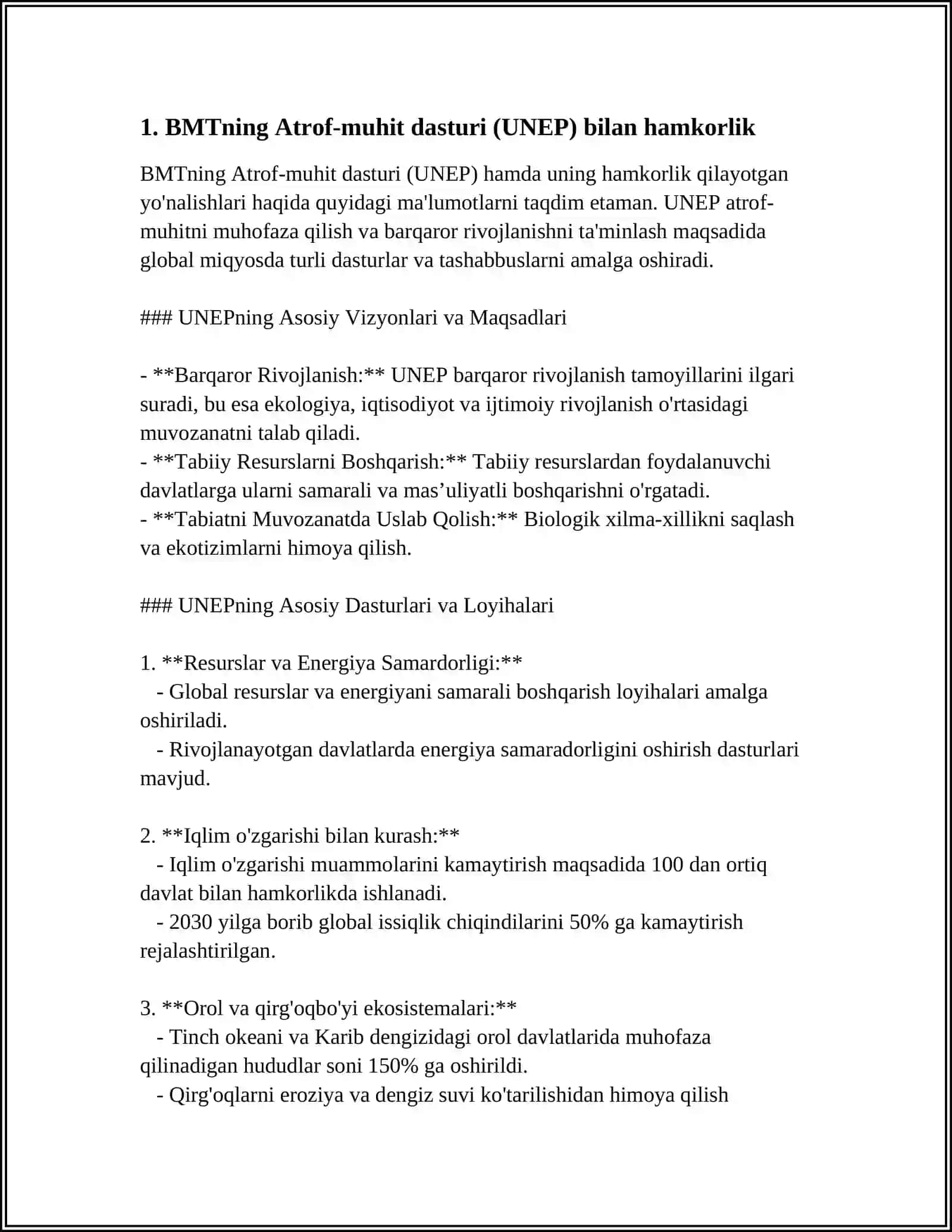 Oʻzbekiston Respublikasi Ekologiya Sohasida Xalqaro Hamkorlik A'zoligi 4
